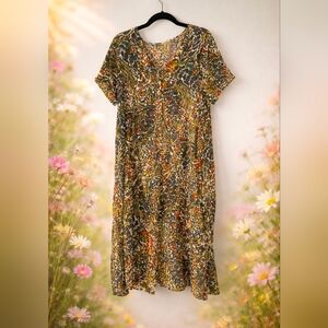 Floral Multicolor Women's Dress